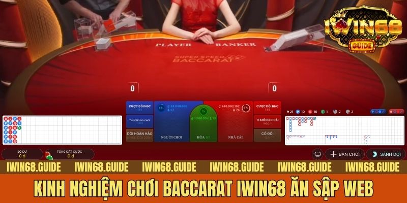 Kinh nghiệm chơi Baccarat iwin68 ăn sập web